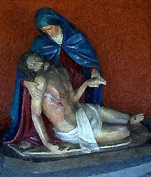 Jesus and Mary Pieta Oil Painting like image