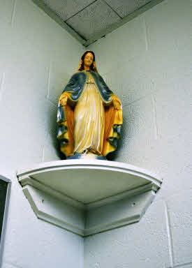 mary statue catholic school